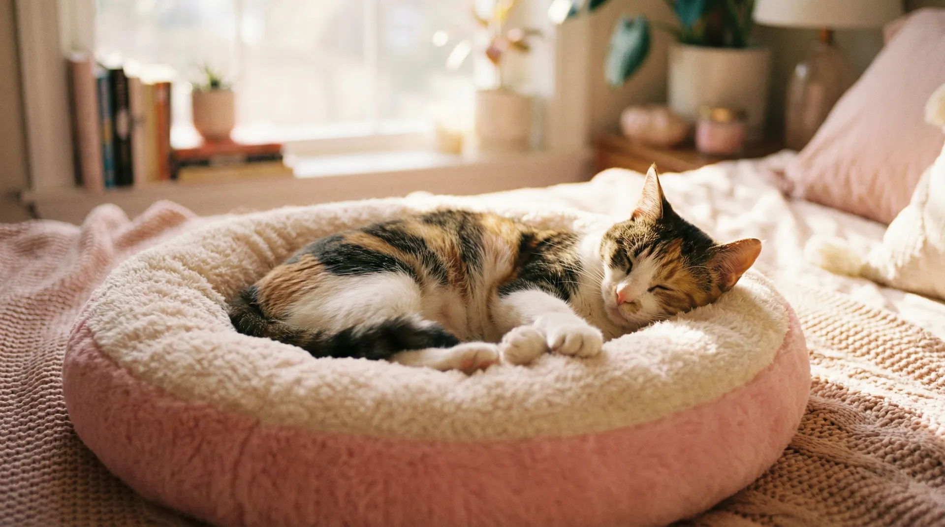 三花猫安静入睡 - 宠物小精灵之梦梦传说